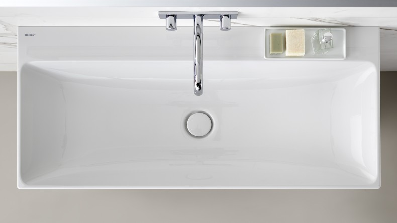 כיור רחצה Geberit ONE עם ניקוז אנכי