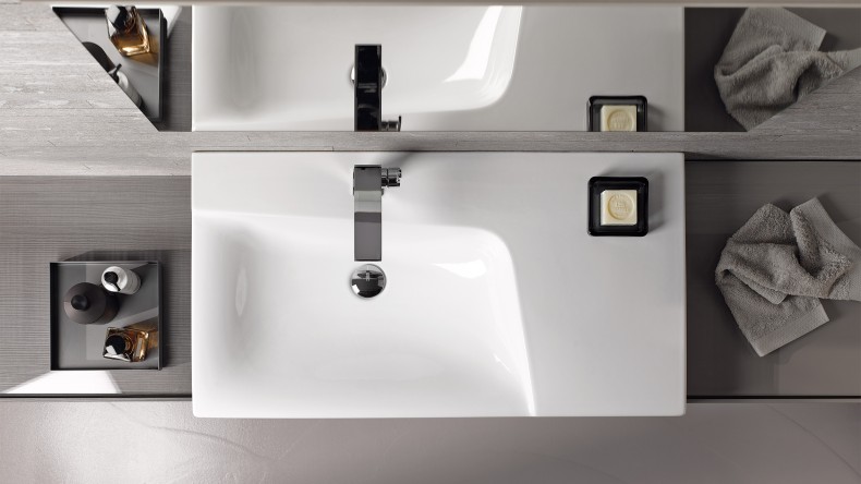 כיור רחצה אסימטרי Geberit Xeno²